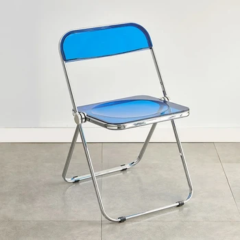 Скандинавский передвижной металлический стул для гостиной, Складные пляжные акриловые Современные обеденные стулья, мебель для спальни Relax Sillas De Cocina