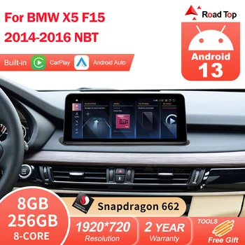 Android 13 Carplay Auto Автомобильный Радио Мультимедийный Экран Дисплея Для BMW X5 F15 2014-2016 NBT Головное Устройство Мониторы GPS WIFI 4G BT