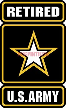 Автомобильные наклейки Логотип армии США в отставке Военный Солдат Наклейка на бампер Виниловая наклейка Гоночный шлем Мотоциклетные виниловые наклейки