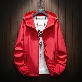 2022 Новая однотонная мужская куртка, весенне-осенняя легкая куртка, модное мужское пальто большого размера M-8XL,