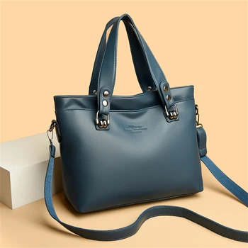 Женские сумки Тренд 2023 Дизайнерские женские кожаные сумки через плечо, роскошные брендовые женские сумки для рук, большая вместительная хозяйственная сумка-мешок