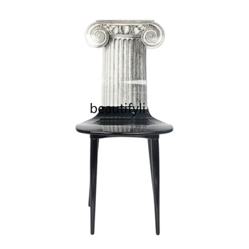 Римский стул с колонной из высокопрочной сетки, персонализированный стул для меньшинств, обеденный стул, Специальная высококачественная мебель для стульев
