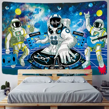 Космический астронавт, настенное украшение для дома с психоделической сценой, гобелен, украшение стен спальни в стиле хиппи носиан