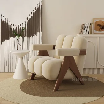 Диван-кресло для гостиной для одного человека Ji Ji Feng дизайнерское кресло-диван для спальни японское кремовое кресло для отдыха на балконе wind