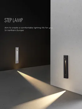 Индукционные лампы для ступеньки лестницы скрытая лампа для ступеньки лестницы встроенный домашний угловой светильник для ступеньки интеллектуальная индукционная лампа для ног человеческого тела