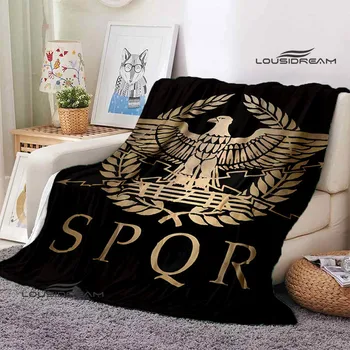 Одеяло с римским принтом SPQR, теплое и красивое Фланелевое Мягкое и удобное Модное декоративное одеяло для дома и путешествий