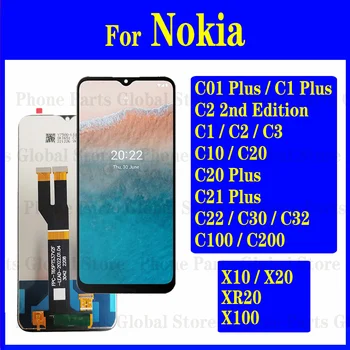 ЖК-Дисплей Для Nokia C01 Plus C1 C2 C3 C10 C20 C21 C22 C30 C32 C100 C200 X10 X20 X100 XR20 Сенсорный ЖК-экран С Цифровым Преобразователем в сборе