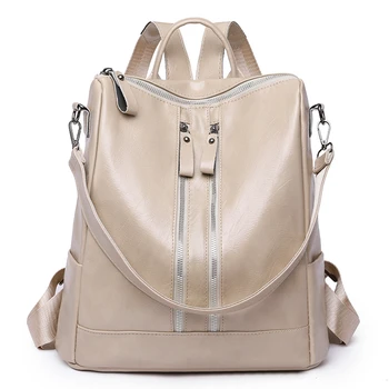 XZAN Кожаный Женский рюкзак Ретро Большой Емкости, противоугонный рюкзак, Повседневный Дизайнерский рюкзак Для Путешествий, Школьная сумка Для Девочек