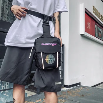 Высококачественная нейлоновая сумка для ног, защитный светоотражающий дизайн, поясные сумки для езды на мотоцикле, хип-хоп тактические поясные сумки для мужчин