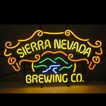 Custom Sierra Nevada Brewing Co. Стеклянная неоновая световая вывеска пивного бара