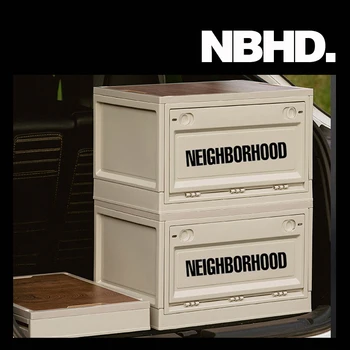 NBHD кемпинг на открытом воздухе очень большой складной ящик для хранения с роликами деревянная крышка автомобильный ящик для хранения с боковым отверстием Ящики для хранения