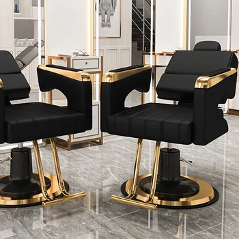 Вращающееся кресло с откидной спинкой Салонное кресло Шампунь для парикмахерского салона Парикмахерское кресло Класса Люкс Профессиональная мебель для салона красоты Cadeira De Barbeiro