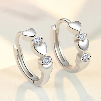 Изящные женские серьги-кольца с маленькими сердечками, Универсальные сдержанные аксессуары для девушек на каждый день, Любовные украшения, Подарочная серьга на День Святого Валентина