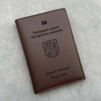 Натуральная кожа ручной работы, обложка для паспорта в Финляндии, держатель для паспорта в Финляндии, чехол для паспорта ручной работы