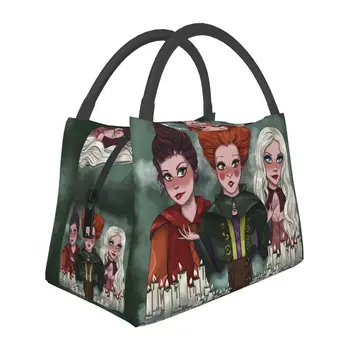 Изготовленные на заказ сумки для ланча Hocus Sanderson Sisters Witch Pocus для мужчин и женщин, Термоохладитель, изолированный ланч-бокс для офисных поездок