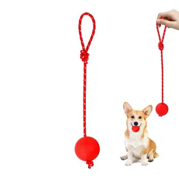 Мяч С Веревкой Игрушка Для Собак Резиновые Интерактивные Веревочные Мячи Многоразового Использования Резиновые Собачьи Веревочные Мячи Для Маленьких Средних И Крупных Собак Мяч На Веревке