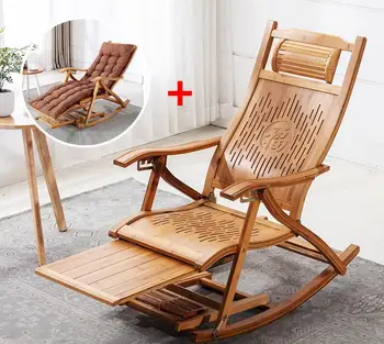 Современное складное бамбуковое кресло-качалка, шезлонг Для взрослых, Дизайн деревянного пола, кресло для медитации, мебель для качелей, Гостиная