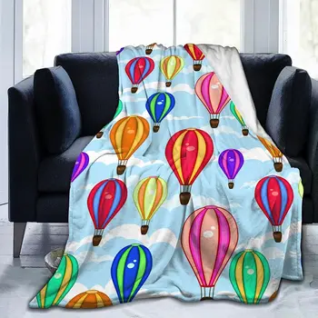 Мультяшное одеяло с воздушным шаром, фланелевый плед для ребенка, легкий уютный диван-кровать, Мягкое и теплое плюшевое одеяло для дивана