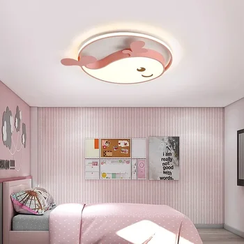 Современный минималистичный светодиодный потолочный светильник Креативный светильник в стиле Мультяшного Кита Освещение для спальни гостиной в помещении