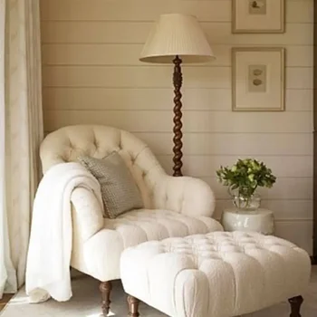 Одноместный диван-кресло в американском стиле в стиле ретро, чистая красная гостиная, тканевый ленивый диван, современный небольшой повседневный стиль, ленивый диван-кровать