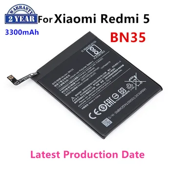 100% Оригинальный аккумулятор BN35 3300 мАч для Xiaomi Redmi 5 Redmi5 Red mi5 Высококачественные сменные батареи для телефона