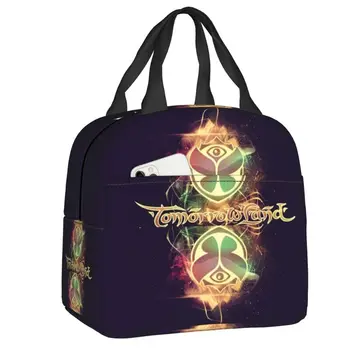 Электронный Музыкальный фестиваль Tomorrowland с логотипом, Изолированная сумка для ланча для женщин, музыкальный фестиваль, Сменный термоохладитель, коробка для Бэнто