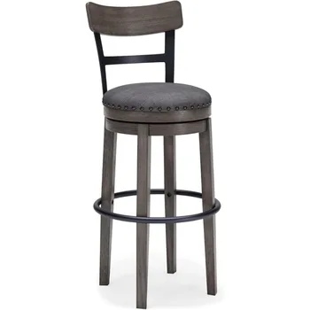 Современный поворотный барный стул Pinnadel высотой 30 дюймов для паба, светло-коричневый