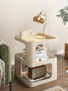 Креативный журнальный столик с подсветкой, Роскошная прикроватная тумбочка, современный минималистичный шкафчик для спальни, мини-угловой столик из кованого железа