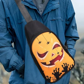 Сумка на плечо ведьмы на Хэллоуин, готическая оккультная сумка через плечо на Хэллоуин, Тройная сумка с забавным рисунком для путешествий, походов