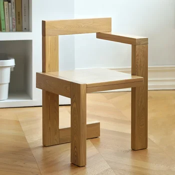 Деревянные обеденные стулья в скандинавском стиле, кресло, Винтажные детские гостиничные обеденные стулья, Минималистичный дизайн мебели Stoelen Eetkamer