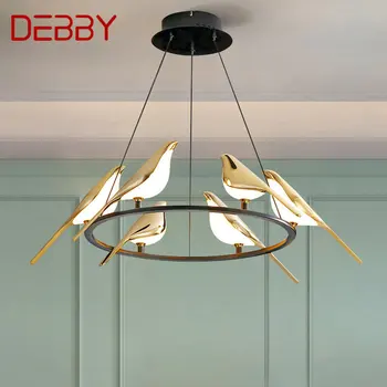 Подвесной светильник DEBBY Nordic, Современный Винтажный Круглый светодиодный светильник в виде птицы, Креативное Дизайнерское украшение для гостиной, столовой, Спальни
