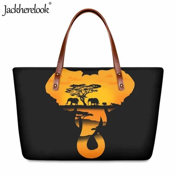 Женская сумочка Jackherelook с принтом Африканского племени Слонов, модная новая сумка через плечо большой емкости для отдыха, путешествий, покупок