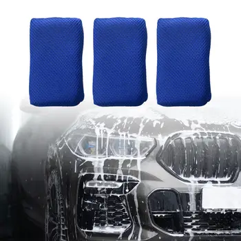 Автомобильные губки для мытья, 3 штуки, Простая в использовании многоразовая впитывающая прочная сетка
