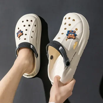Мужские сандалии EVA 2023, новые Удобные нескользящие тапочки для двоих, летние уличные мягкие и универсальные сандалии для пары, обувь Cros