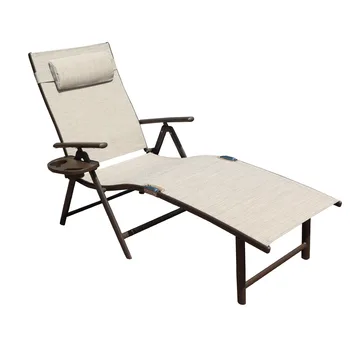 Шезлонг Для отдыха у открытого бассейна, шезлонги, Портативное Складное Алюминиевое кресло для отдыха во внутреннем дворике
