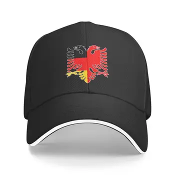 Классическая немецко-албанская бейсболка для женщин и мужчин, Регулируемая шляпа для папы с гербом Албании Орлом на открытом воздухе