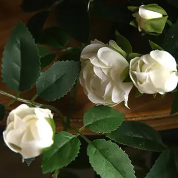 Композиция из искусственных цветов на открытом воздухе, реалистичное подвесное искусственное розово-зеленое растение для дома, свадебный декор для сада