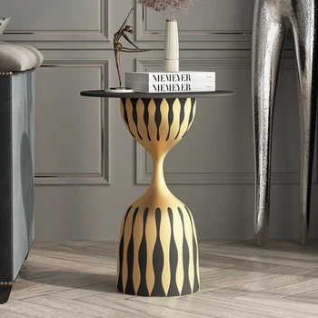 Роскошный журнальный столик в скандинавском стиле, Круглый металлический журнальный столик в центре, домашний стол для спальни, украшение мебели для салона красоты Basse