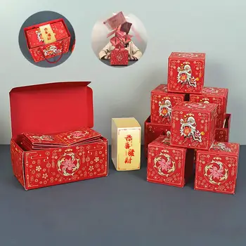 Подарочная упаковочная коробка из плотной бумаги, многоразовая коробка для прыжков, подарочный пакет, денежный подарок-сюрприз, набор сумок для новогодних вечеринок, новинка