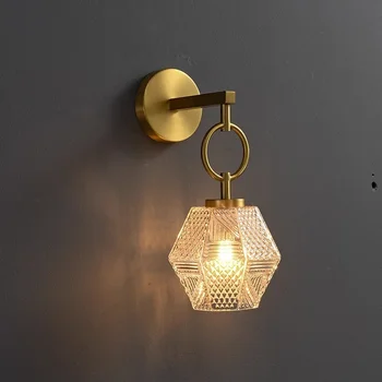Современный стеклянный настенный светильник рядом со спальней, зеркалом в ванной, светодиодными настенными бра в американском стиле, винтажным светильником Edison Lighting.