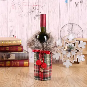 Крышка для винной бутылки Санта-Клауса, рождественские украшения для дома, новогодний декор