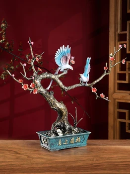 Украшения в виде ветви сороки Xi Shang, медные поделки, украшения для винного шкафа на крыльце гостиной