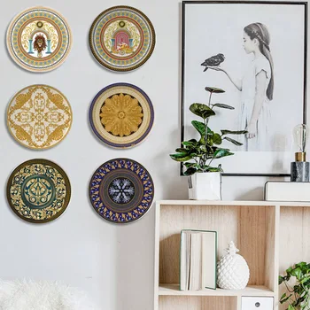 Роскошная Европейская декоративная тарелка с рисунком орхидеи для украшения стен и шкафов, изысканная керамика для акцента в домашнем декоре