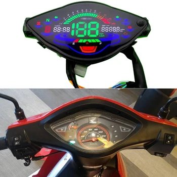 Мотоцикл ЖК Цифровой измеритель пробега для Honda Wave100 Wave110 Wave110r Спидометр