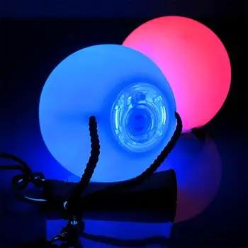 Светодиодный POI-шар, светящийся мяч для танца живота, реквизит для упражнений для йоги, аксессуары для выступлений на сцене