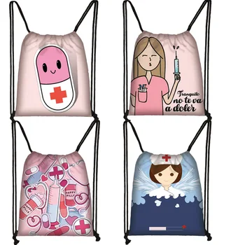 Медсестра, медицинский стетоскоп, сумка на шнурке, игольчатая трубка для ЭКГ, женская модная дорожная сумка, женская сумка для хранения, школьная сумка для студентов