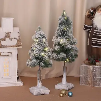 Высококачественный стекающийся снег, светящийся кедр, рождественская елка, украшения для рождественских витрин, украшения для магазинов