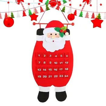 Праздничные Рождественские украшения 2023 года для дома Подвесной войлочный Адвент-календарь Календарь обратного отсчета Рождества Подвески Рождественский декор