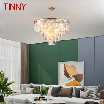 Жестяные Подвесные Светильники Postmodern Luxury LED Crystal Lamp Приспособление Для Украшения Дома Столовая
