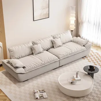 Гостиная Диван Европейский минималистичный Роскошный Секционный диван-пуф Удобная канапи И Софи Делают салон современной мебелью